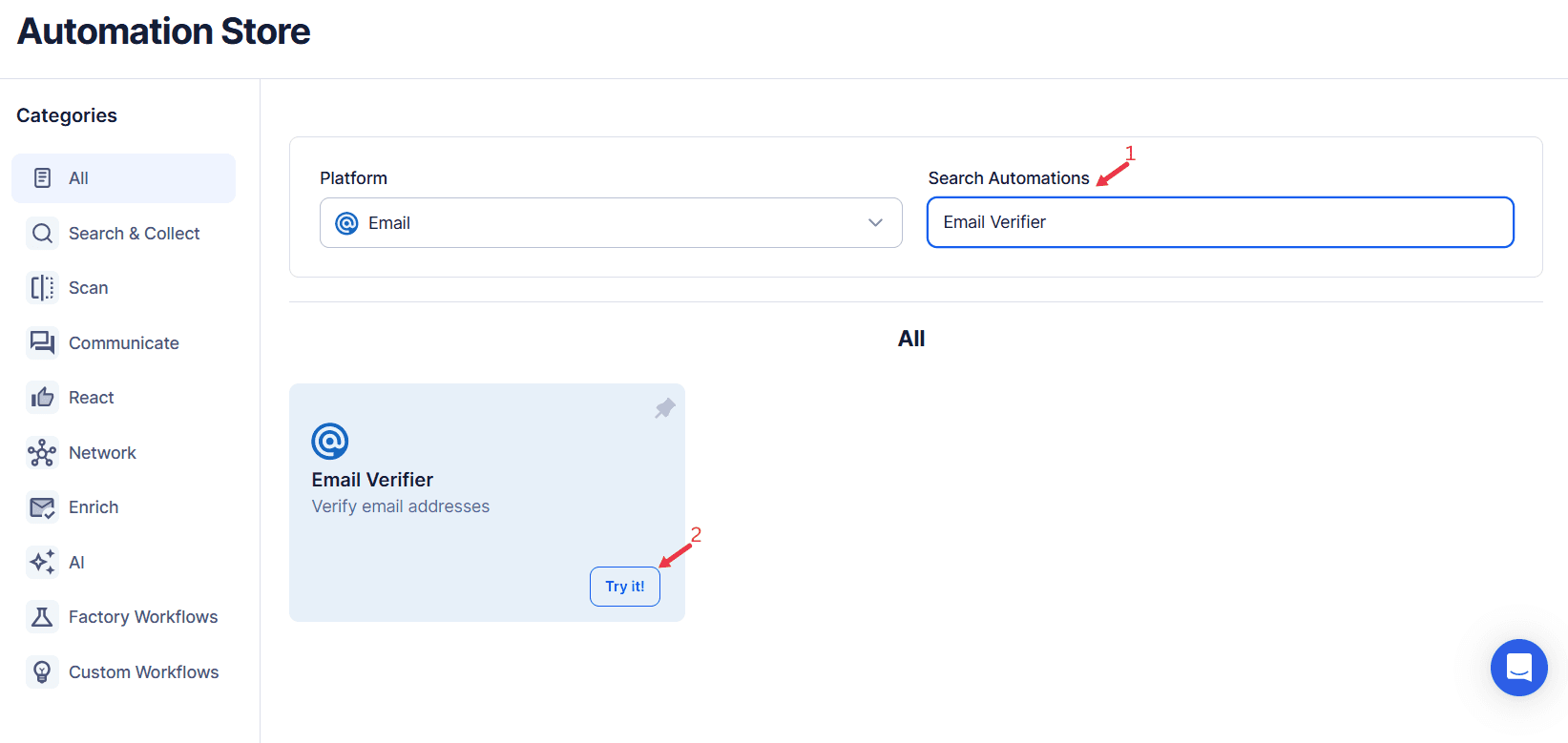 search-for-the-particular-email-automation