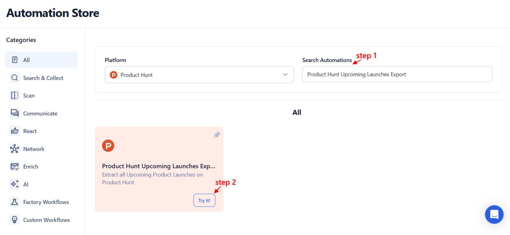 search-for-the-particular-automation