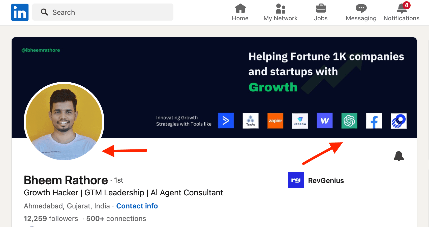 profile photo and banner