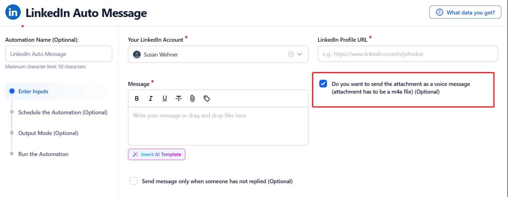 select-the-voice-message-option