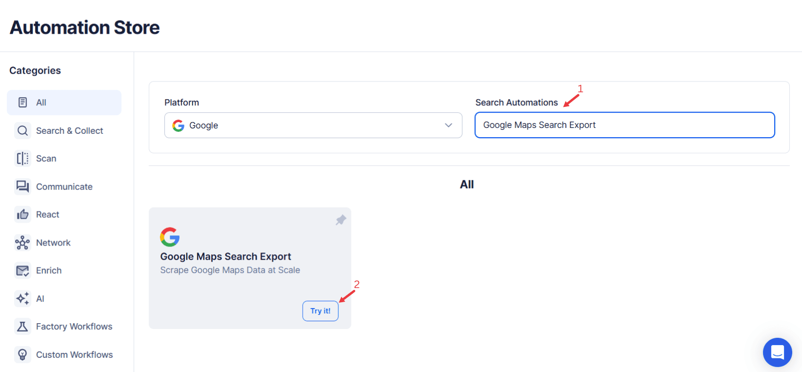 search-for-the-particular-google-automation
